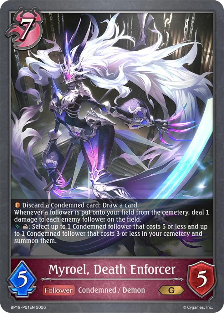 Myroel, Death Enforcer - P21EN (Foil), BP19: Eightfold Retribution BP19-P21EN