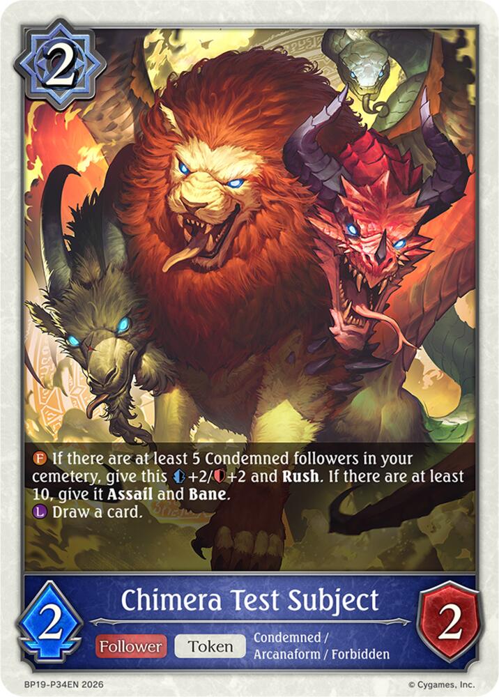 Chimera Test Subject - P34EN (Foil), BP19: Eightfold Retribution BP19-P34EN
