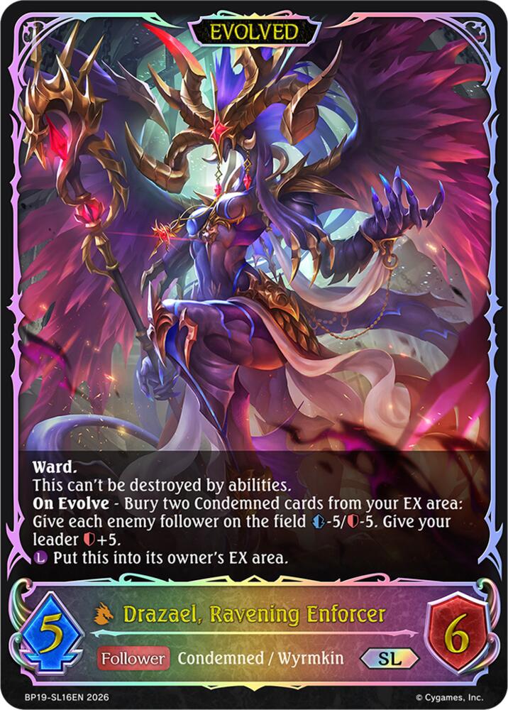 Drazael, Ravening Enforcer (Evolved) (SL), BP19: Eightfold Retribution BP19-SL16EN