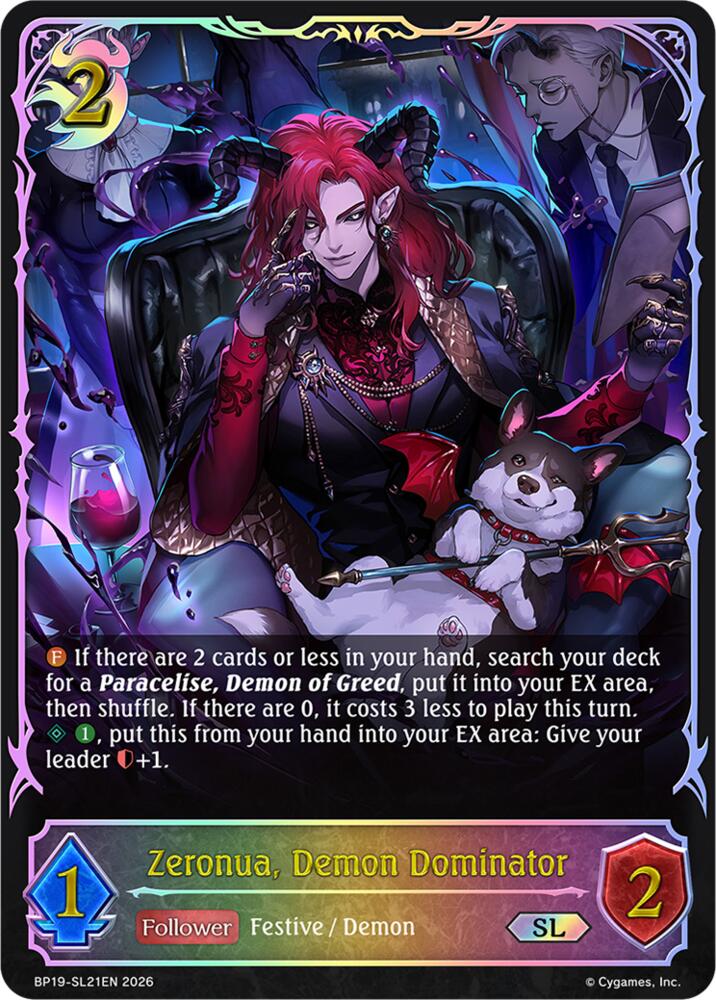 Zeronua, Demon Dominator (SL) - SL21EN (Foil), BP19: Eightfold Retribution BP19-SL21EN