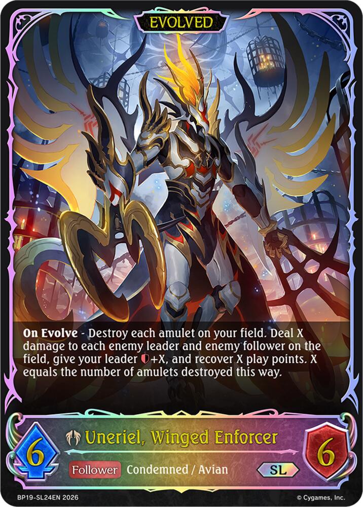 Uneriel, Winged Enforcer (Evolved) (SL) - SL24EN (Foil), BP19: Eightfold Retribution BP19-SL24EN