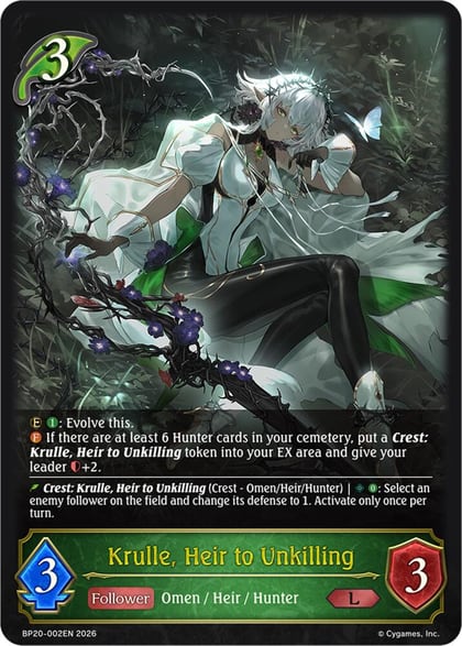 Krulle, Heir to Unkilling, BP20: Omens and Heirs BP20-002EN
