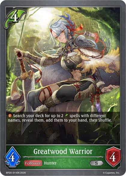 Greatwood Warrior, BP20: Omens and Heirs BP20-011EN
