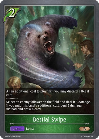 Bestial Swipe, BP20: Omens and Heirs BP20-018EN