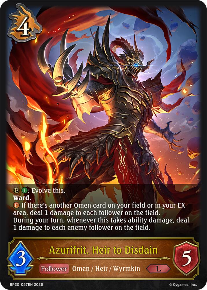 Azurifrit, Heir to Disdain, BP20: Omens and Heirs BP20-057EN