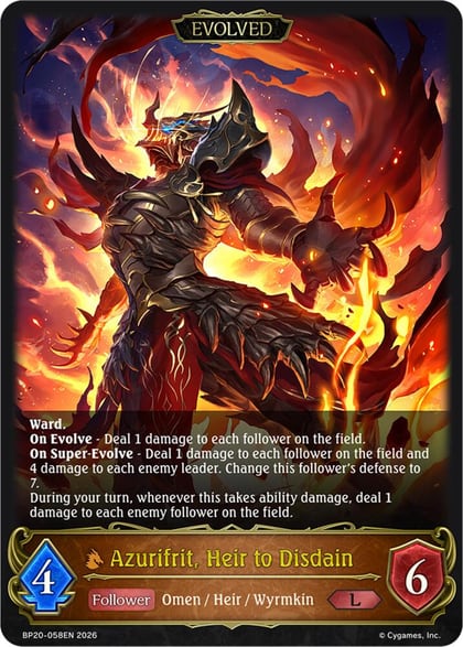 Azurifrit, Heir to Disdain (Evolved), BP20: Omens and Heirs BP20-058EN