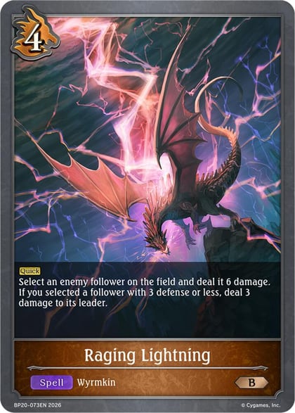 Raging Lightning, BP20: Omens and Heirs BP20-073EN