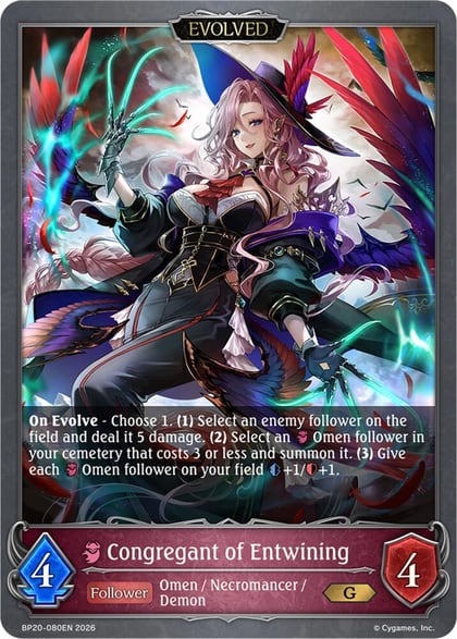 Congregant of Entwining (Evolved), BP20: Omens and Heirs BP20-080EN