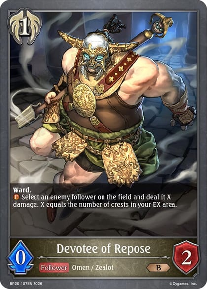 Devotee of Repose, BP20: Omens and Heirs BP20-107EN