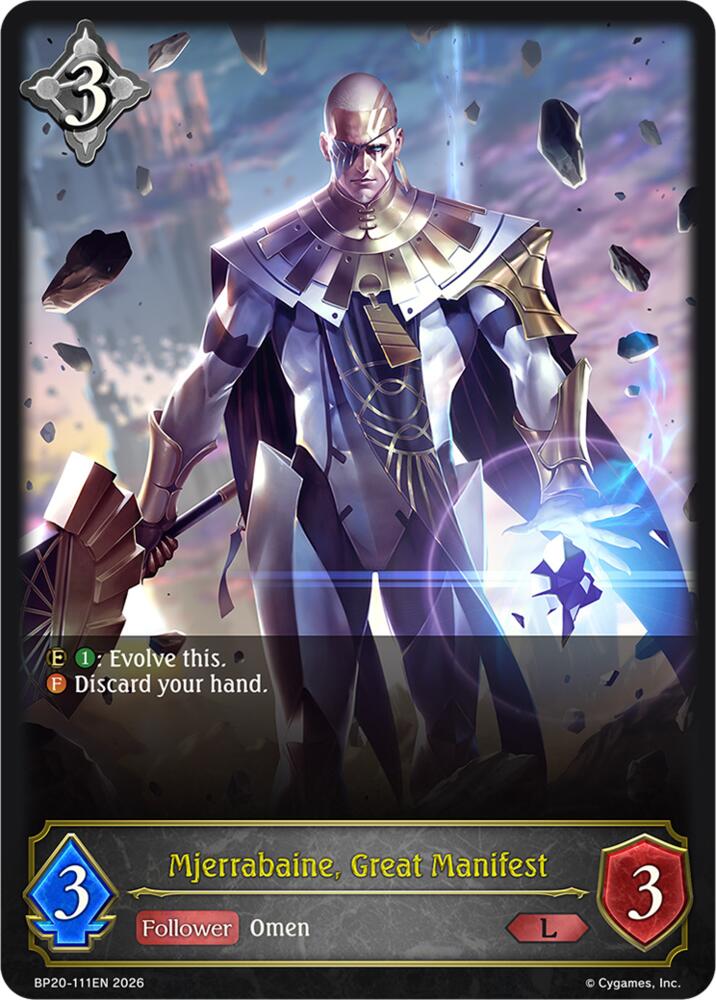Mjerrabaine, Great Manifest, BP20: Omens and Heirs BP20-111EN