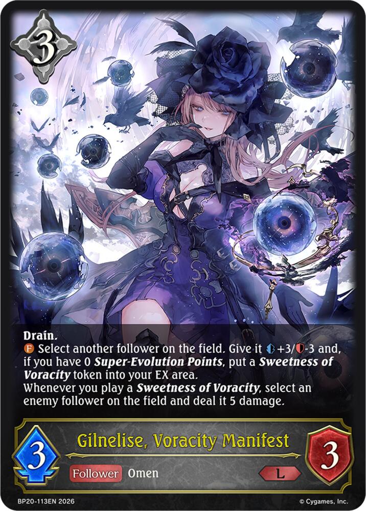 Gilnelise, Voracity Manifest, BP20: Omens and Heirs BP20-113EN
