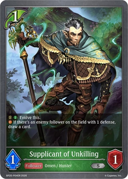 Supplicant of Unkilling - P04EN (Foil), BP20: Omens and Heirs BP20-P04EN