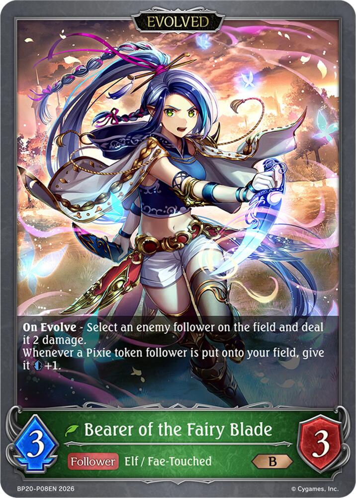 Bearer of the Fairy Blade (Evolved) - P08EN (Foil), BP20: Omens and Heirs BP20-P08EN