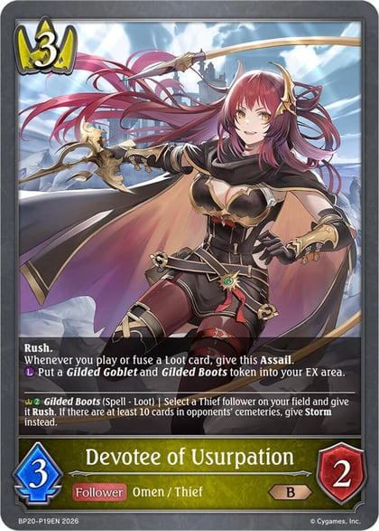 Devotee of Usurpation - P19EN (Foil), BP20: Omens and Heirs BP20-P19EN