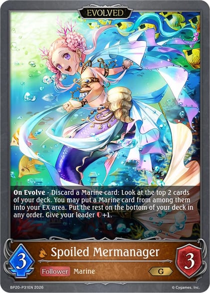 Spoiled Mermanager (Evolved) - P31EN (Foil), BP20: Omens and Heirs BP20-P31EN
