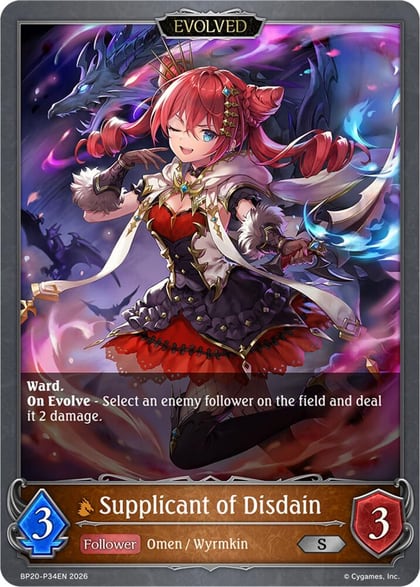 Supplicant of Disdain (Evolved) - P34EN (Foil), BP20: Omens and Heirs BP20-P34EN