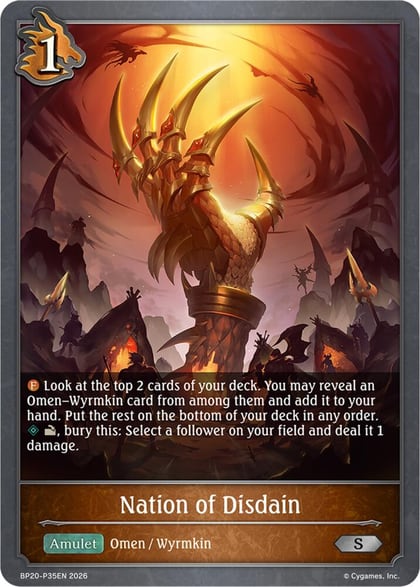 Nation of Disdain - P35EN (Foil), BP20: Omens and Heirs BP20-P35EN
