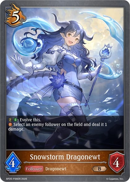 Snowstorm Dragonewt - P36EN (Foil), BP20: Omens and Heirs BP20-P36EN