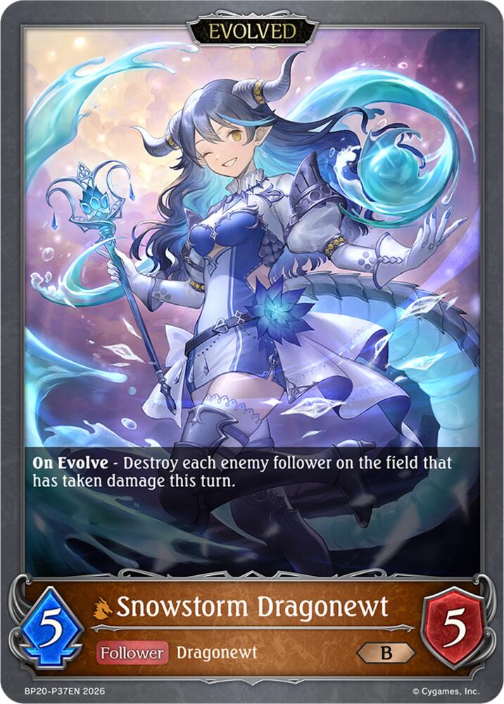 Snowstorm Dragonewt (Evolved) - P37EN (Foil), BP20: Omens and Heirs BP20-P37EN