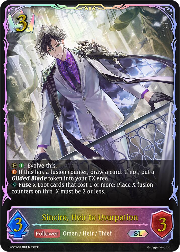 Sinciro, Heir to Usurpation (SL), BP20: Omens and Heirs BP20-SL06EN