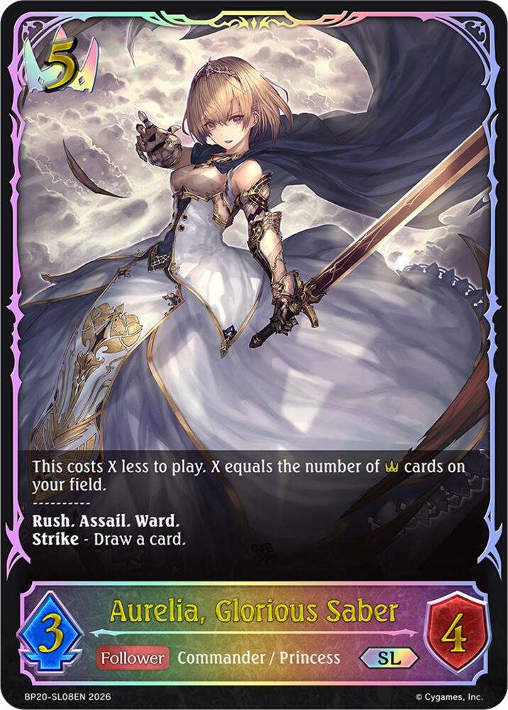 Aurelia, Glorious Saber (SL), BP20: Omens and Heirs BP20-SL08EN