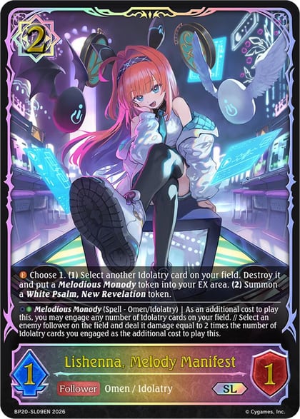Lishenna, Melody Manifest (SL), BP20: Omens and Heirs BP20-SL09EN