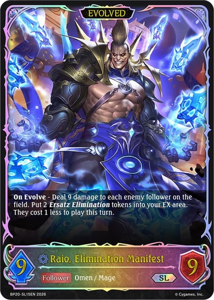 Raio, Elimination Manifest (Evolved) (SL), BP20: Omens and Heirs BP20-SL15EN