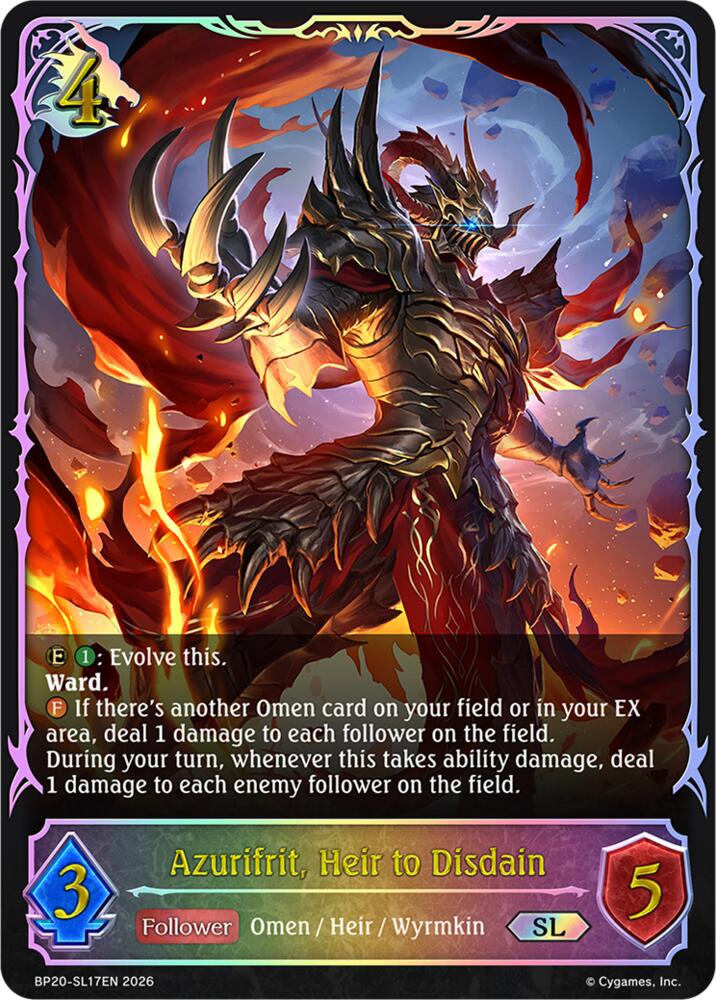 Azurifrit, Heir to Disdain (SL), BP20: Omens and Heirs BP20-SL17EN