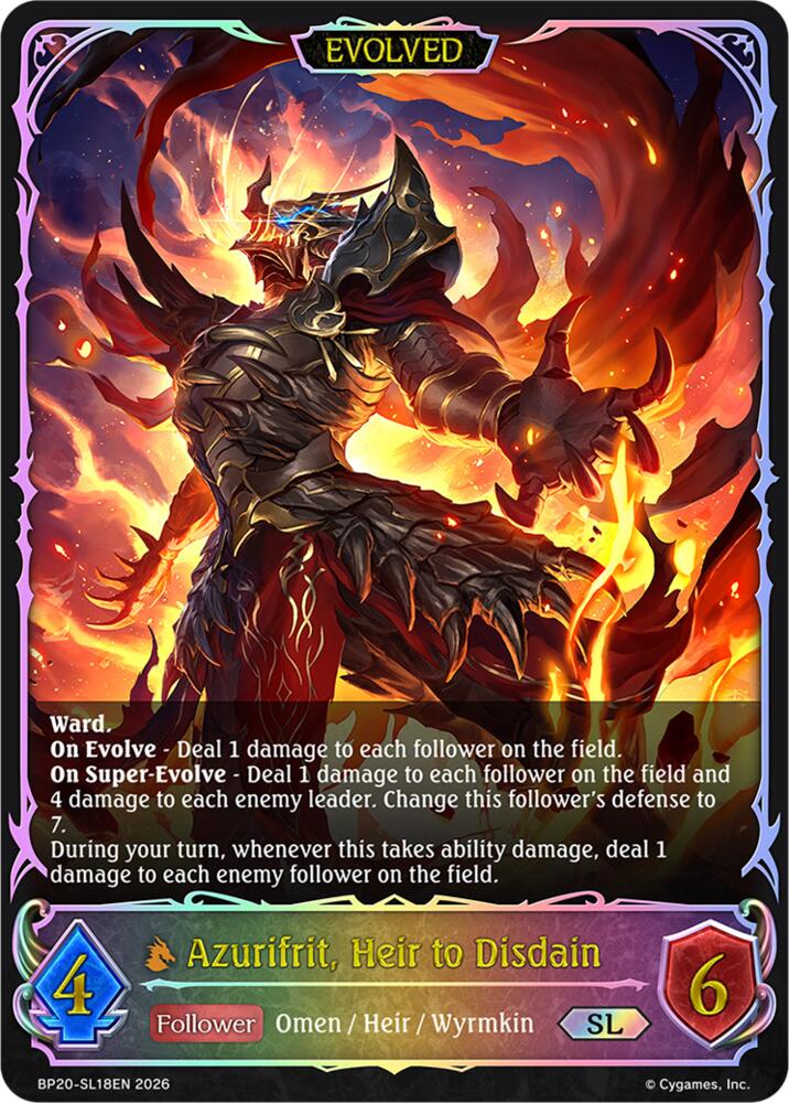 Azurifrit, Heir to Disdain (Evolved) (SL), BP20: Omens and Heirs BP20-SL18EN