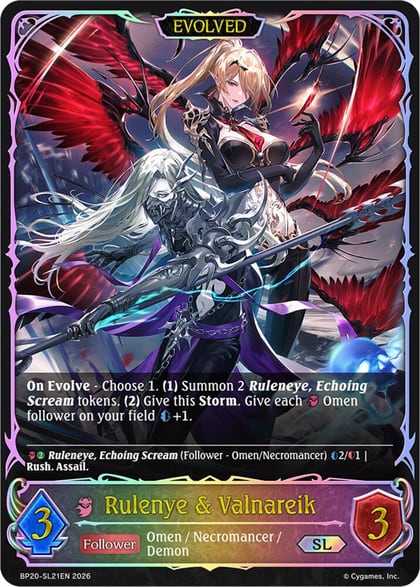 Rulenye & Valnareik (Evolved) (SL), BP20: Omens and Heirs BP20-SL21EN