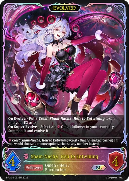 Sham-Nacha, Heir to Entwining (Evolved) (SL), BP20: Omens and Heirs BP20-SL23EN