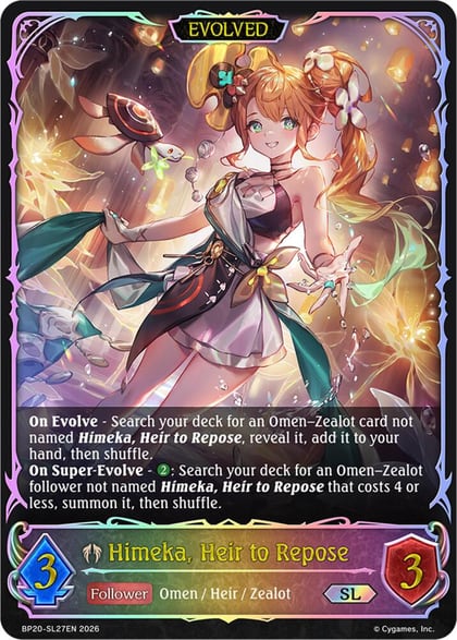 Himeka, Heir to Repose (Evolved) (SL), BP20: Omens and Heirs BP20-SL27EN