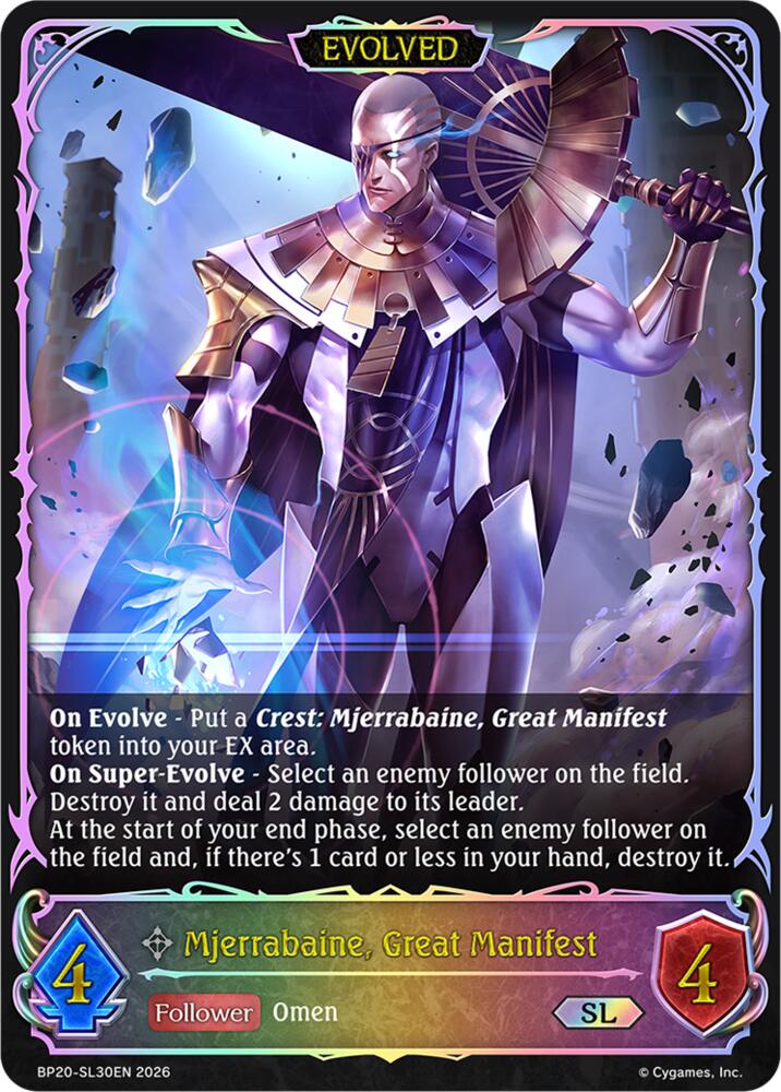 Mjerrabaine, Great Manifest (Evolved) (SL), BP20: Omens and Heirs BP20-SL30EN