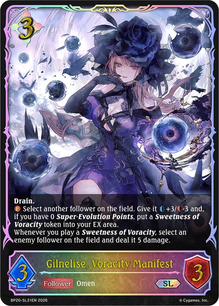 Gilnelise, Voracity Manifest (SL), BP20: Omens and Heirs BP20-SL31EN