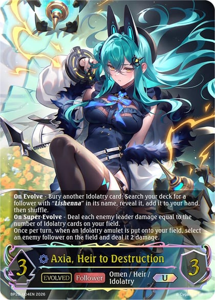 Axia, Heir to Destruction (Evolved) (U), BP20: Omens and Heirs BP20-U04EN