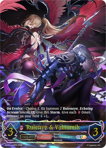 Rulenye & Valnareik (Evolved) (U), BP20: Omens and Heirs BP20-U06EN