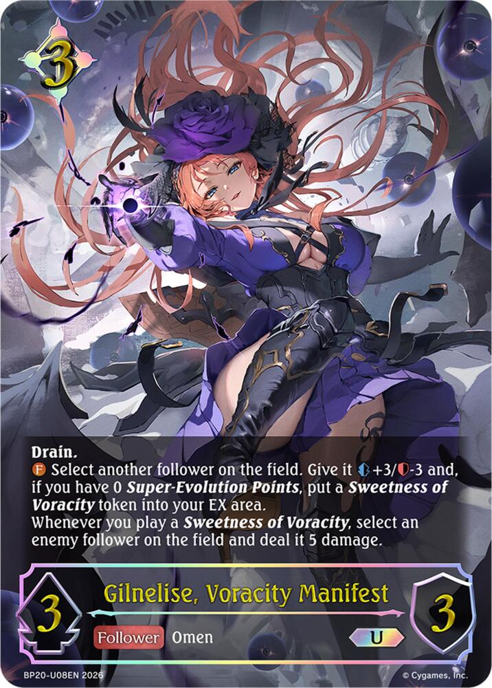Gilnelise, Voracity Manifest (U), BP20: Omens and Heirs BP20-U08EN