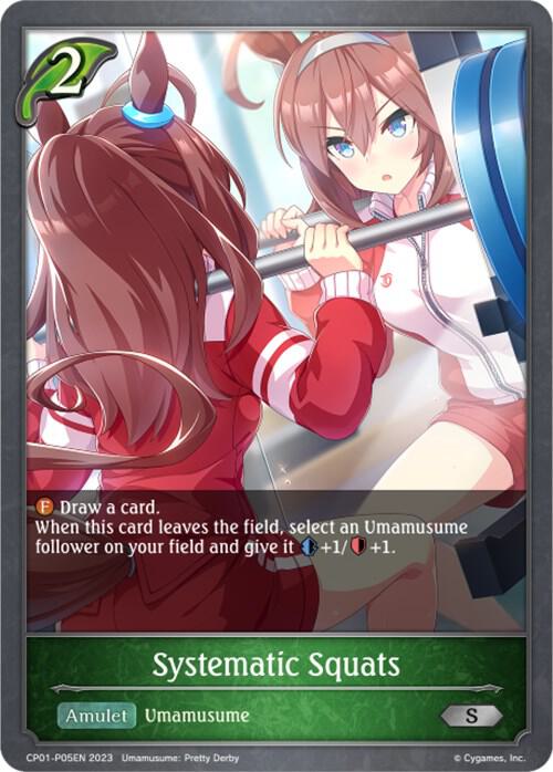 Systematic Squats - P05EN (Foil), CP01: Umamusume: Pretty Derby CP01-P05EN