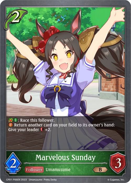 Marvelous Sunday - P06EN (Foil), CP01: Umamusume: Pretty Derby CP01-P06EN
