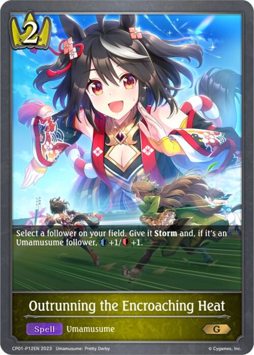 Outrunning the Encroaching Heat - P12EN (Foil), CP01: Umamusume: Pretty Derby CP01-P12EN