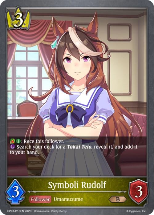 Symboli Rudolph - P18EN (Foil), CP01: Umamusume: Pretty Derby CP01-P18EN