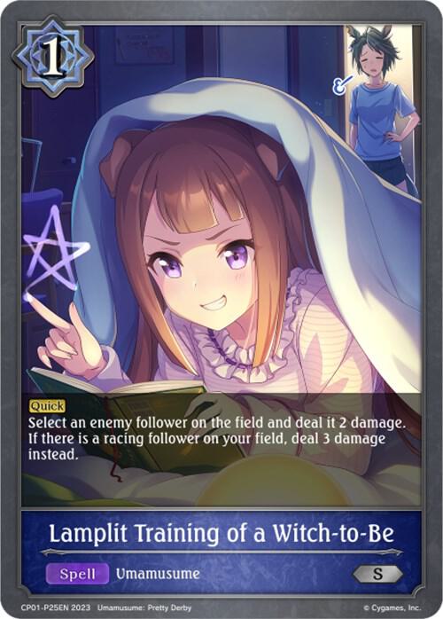 Lamplit Training of a Witch-to-Be - P25EN (Foil), CP01: Umamusume: Pretty Derby CP01-P25EN