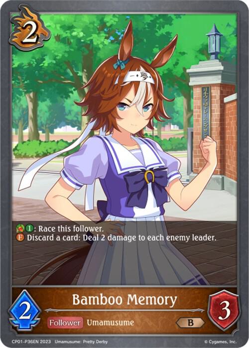 Bamboo Memory - P36EN (Foil), CP01: Umamusume: Pretty Derby CP01-P36EN