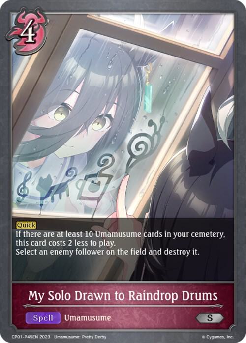 My Solo Drawn to Raindrop Drums - P45EN (Foil), CP01: Umamusume: Pretty Derby CP01-P45EN