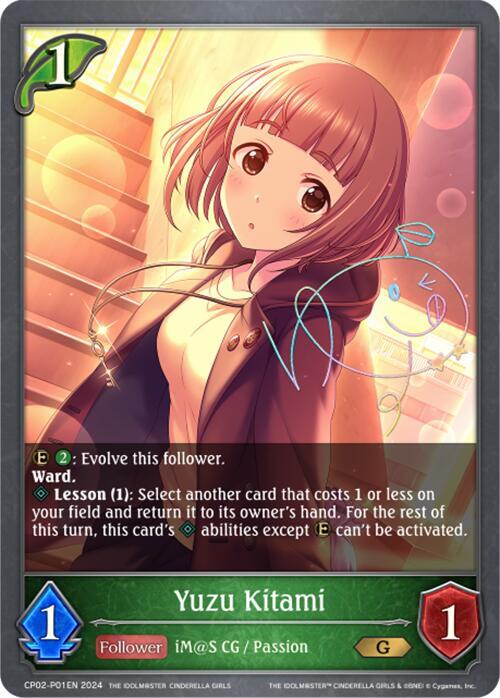 Yuzu Kitami - P01EN (Foil), CP02: THE IDOLM@STER CINDERELLA GIRLS CP02-P01EN