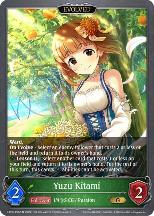 Yuzu Kitami (Evolved) - P02EN (Foil), CP02: THE IDOLM@STER CINDERELLA GIRLS CP02-P02EN