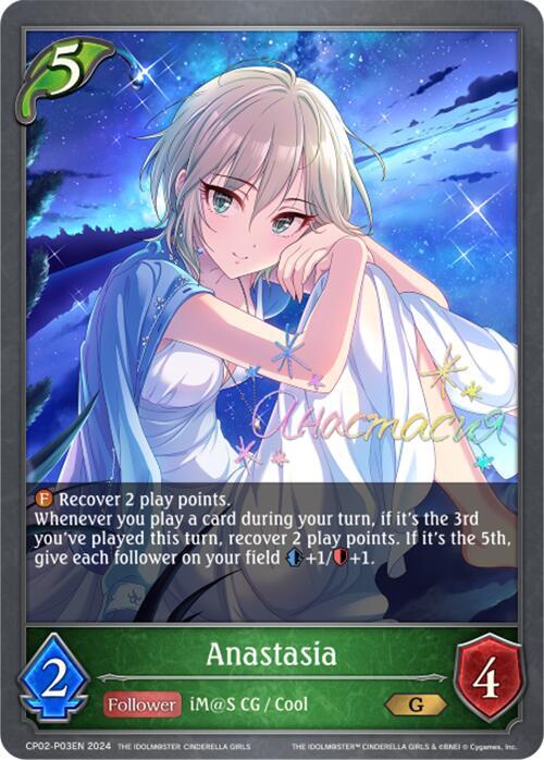 Anastasia - P03EN (Foil), CP02: THE IDOLM@STER CINDERELLA GIRLS CP02-P03EN
