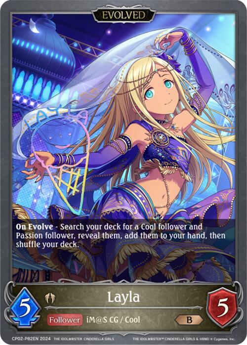 Layla (Evolved) - P82EN (Foil), CP02: THE IDOLM@STER CINDERELLA GIRLS CP02-P82EN