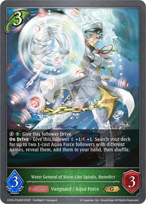 Water General of Wave-Like Spirals, Benedict - P04EN (Foil), CP03: Cardfight!! Vanguard CP03-P04EN
