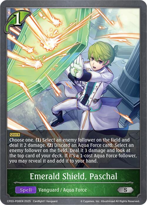 Emerald Shield, Paschal - P08EN (Foil), CP03: Cardfight!! Vanguard CP03-P08EN